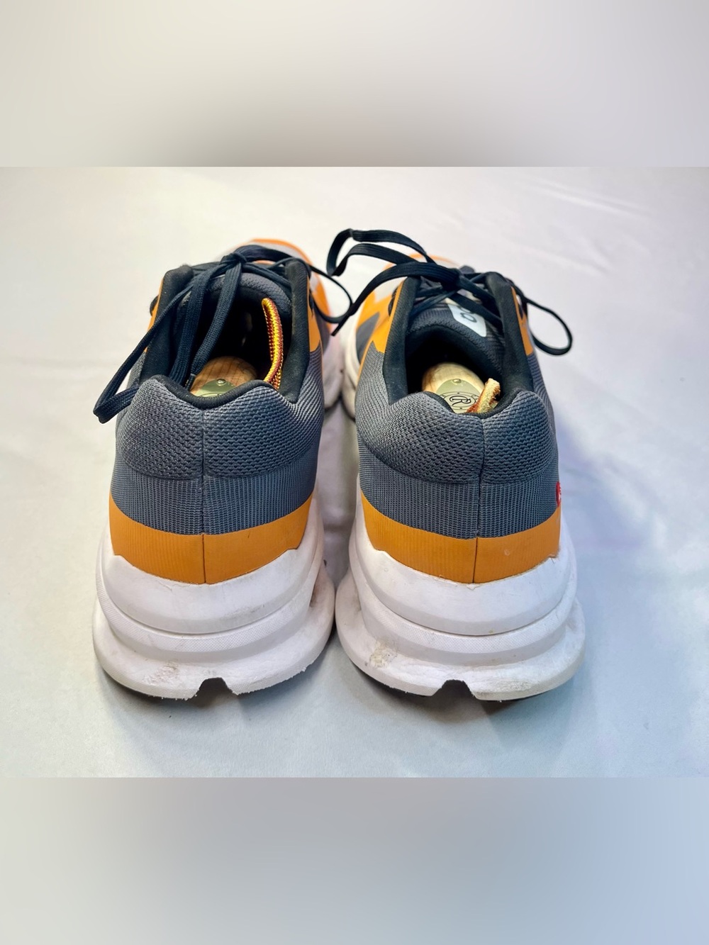 On Running Men's Cloudrunner Turmeric Frost Orange Grey Shoes Sneakers - 11 - Picture 8 of 12